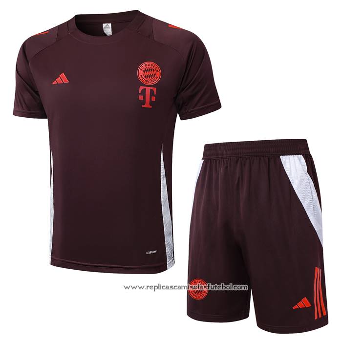 Fato de Treino Bayern de Munique 2024-2025 Manga Curta Vermelho - Calcas Curta